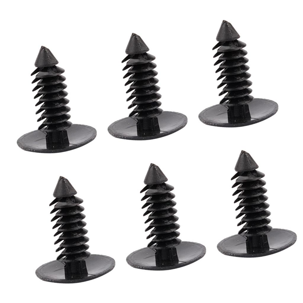 100pcs Car Door Trim 7.5mm Hole Plastic Push in Rivets Fastener Black