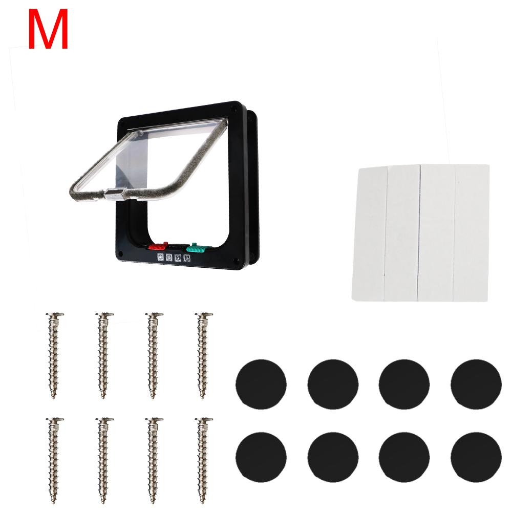 Откидная дверь для собак и кошек, АБС-пластик, защитные ворота для кошек и щенков с 4-сторонним замком, защитная откидная дверь, умная дверь для домашних животных для собак, кошек, котят