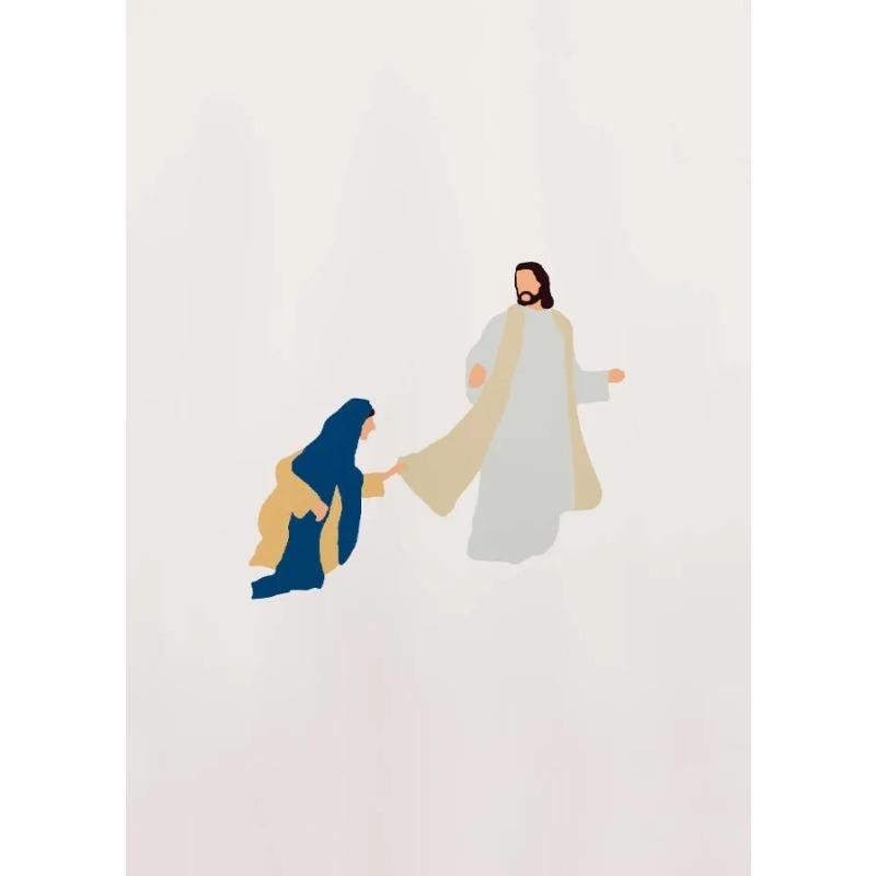 Jesus Walking on Water Look At The Birds Bible Christian Posters Canvas Printing Wall Art Picture for Living Room Home Decor
