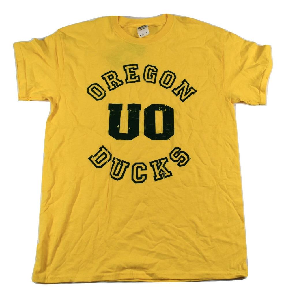 Old Varsity Brand NCAA Mens Oregon Ducks Yellow Shirt New M, L