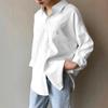 Весенняя Свободная Дышащая Рубашка с Длинным Рукавом в Модном Повседневном Дизайне Одежда для Защиты от Солнца для Женщин Рубашка