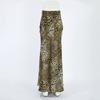 Women Leopard Print Long Fishtail Skirt High Waist A Line Slim Fit Sexy Skirt Vintage Chic Fashion Wrap Hip Streetwear Clothes