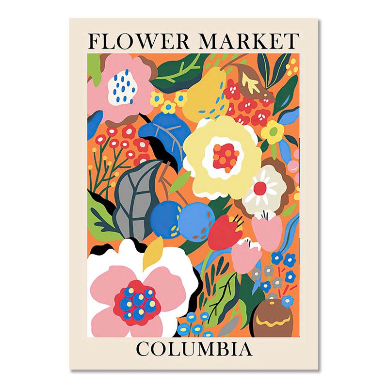 Абстрактные красочные цветочный рынок, Матисс, постеры и принты, Япония, Чили, Лима, настенная живопись на холсте, украшение для гостиной, дома