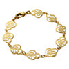 [L3853] - Gold Plated 'Love' Bracelet - 13x11 Mm