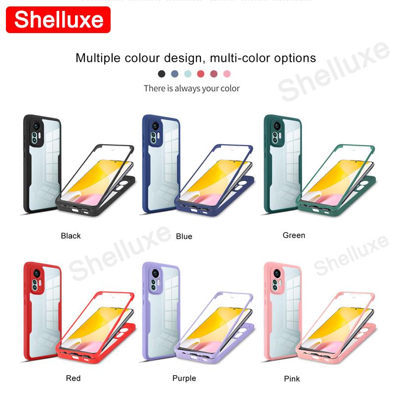 For Xiaomi12 360 Full Body Case Shelluxe For Xiaomi Mi 12 12X 12T 11 11T Mi11 Lite Mi11T Pro Silicone Double Sided Phone Cover