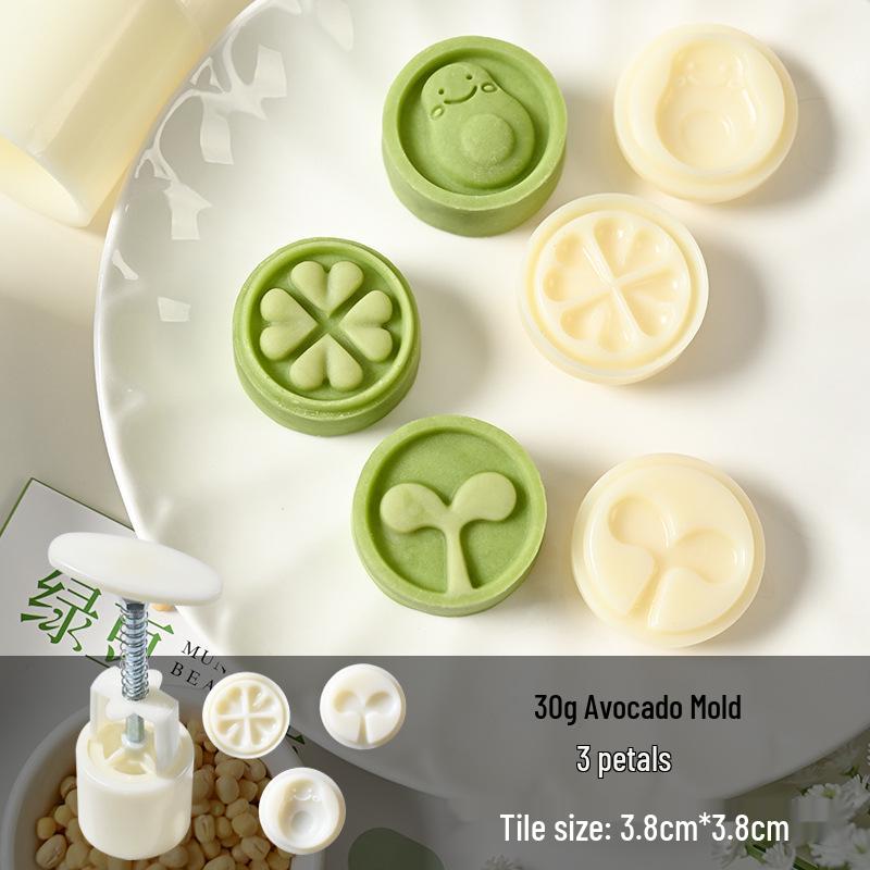 30g/50g Mung Bean Cake Mold 3D Embossing Mooncake Imprinter Pastry Baking Tool