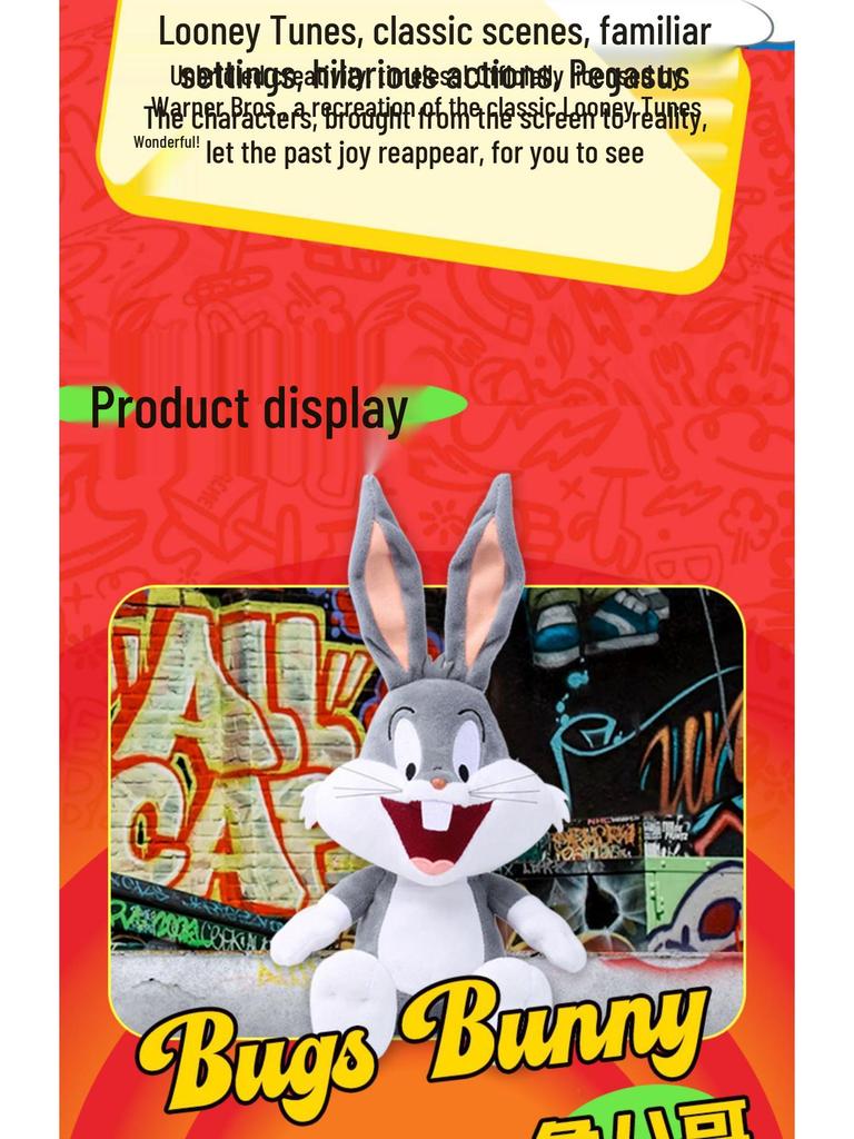 Плюшевая игрушка Looney Tunes Багз Банни и Твити - Милый кролик, мягкая игрушка, подарок на день рождения для детей