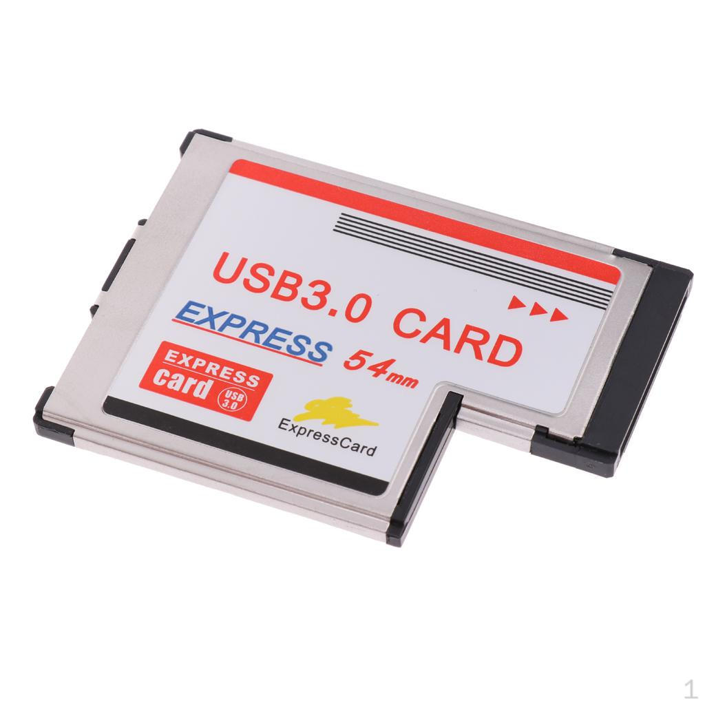 Laptop 54mm Card to 2Port USB 3.0 Adapter Superspeed