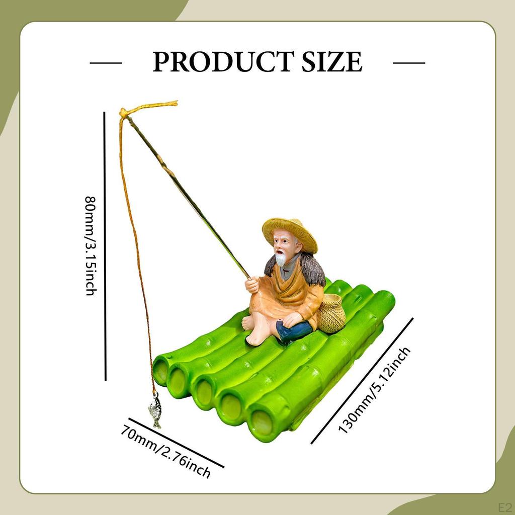 Sitting Figurine Garden Landscape Decor Collectible Small Sculpture Statue for Living Room