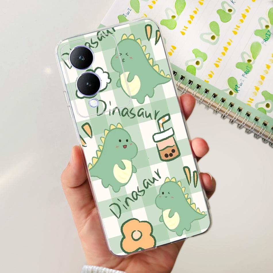 For Vivo Y17s Case 2023 Elegant Pattern Soft Silicone TPU Phone Back Cover For Vivo Y17s 4G VivoY17s Y 17S Bumper