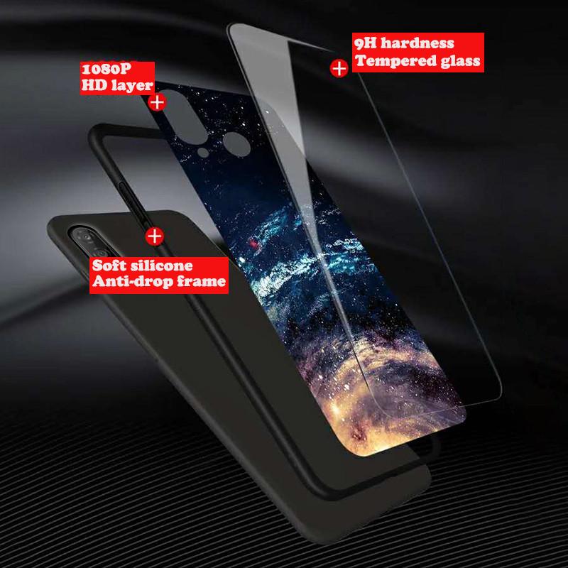 Защитная крышка из закаленного стекла с рисунком для iPhone Samsung Huawei Xiaomi Meizu