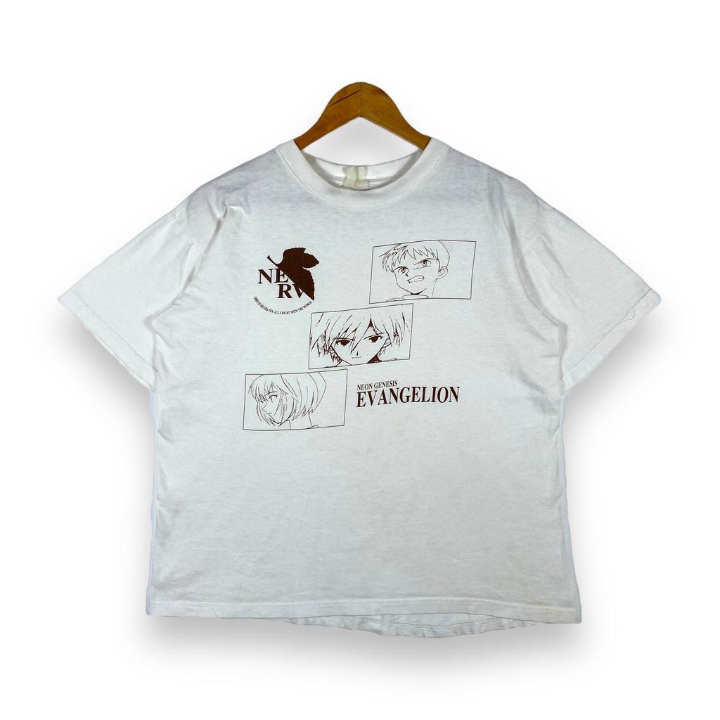 Vintage 90s Neon Genesis Evangelion Anime Tee, Free Size