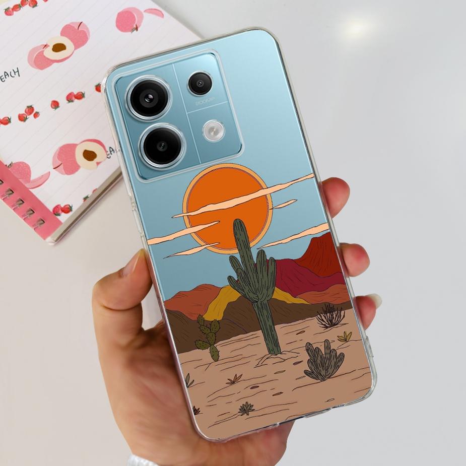 For Xiaomi Poco X6 Pro 5G Case New Fashion Painted Cover Clear Silicone Soft TPU Phone Case For Xiaomi Poco X6 Pro PocoX6 Bumper