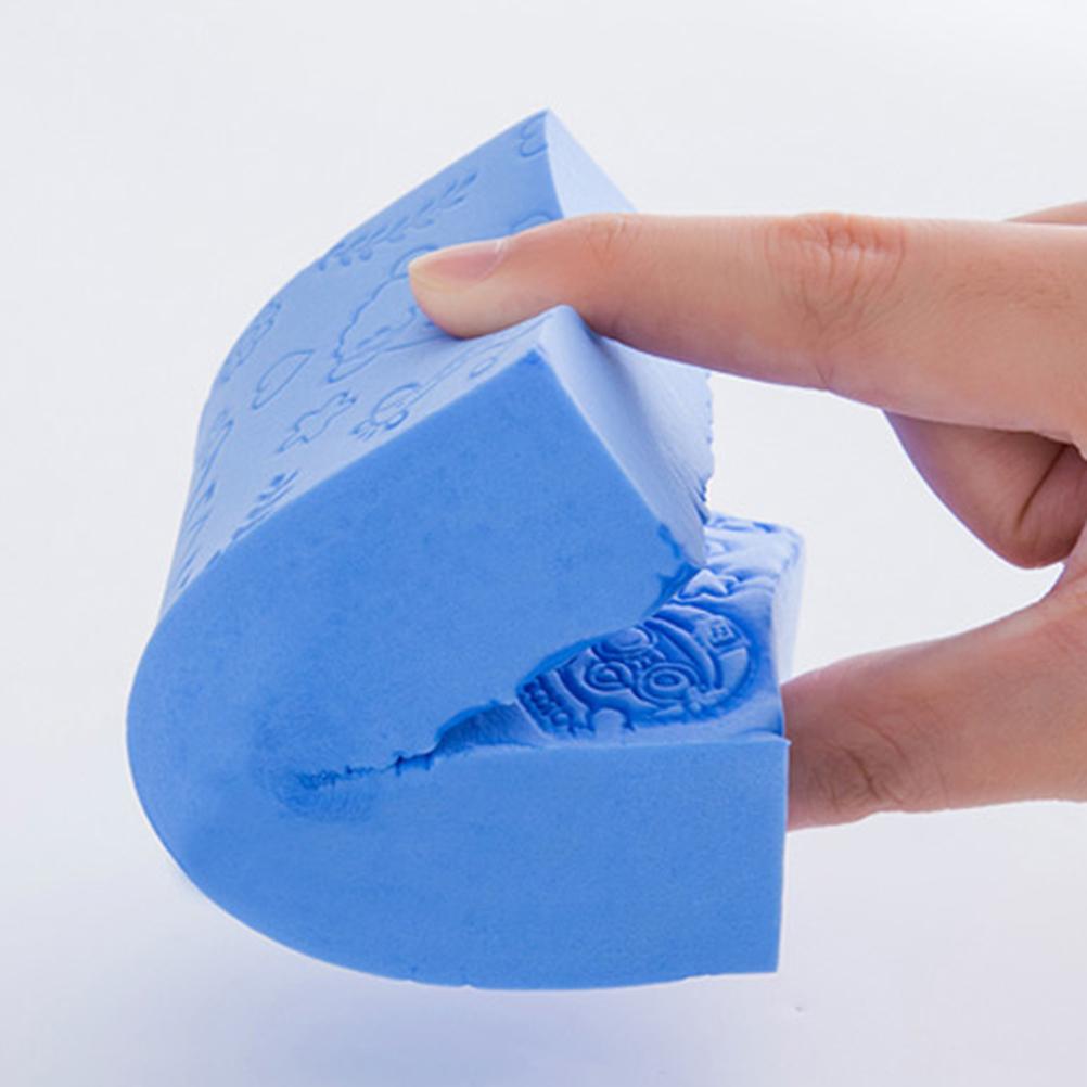 3шт. Детская ультрамягкая губка для ванны с рисунком, отшелушивающая, хлопковая губка для глубокого очищения