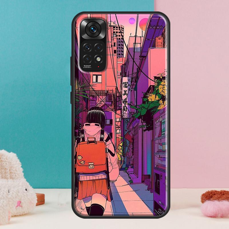 Чехол Vaporwave Glitch Anime для Xiaomi Redmi Note 14 12 11 9 10 13 Pro 9S 10S 11S 12S Redmi 13C 10C 12C 14C