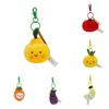 Charming Apple Plush Keychain With Short Plush For Youthful Backpack Accessories