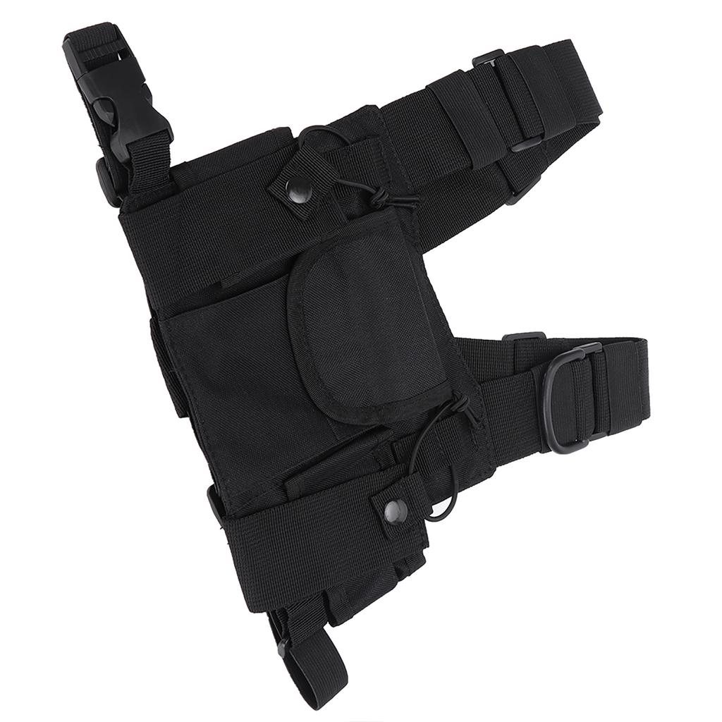 High Quality Walkie Talkie Double Chest Harness Front Pack Pouch for Firefighting and Military