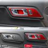 Для Ford Mustang GT 2015-2021 Аксессуары из углеродного волокна для стайлинга салона автомобиля Дверная ручка Рамка Декоративные наклейки Отделка Крышка