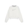 Sportswear Swoosh Logo Embroidered Loose Knit Cropped Pullover Sweatshirt Women Tops DO7212-030