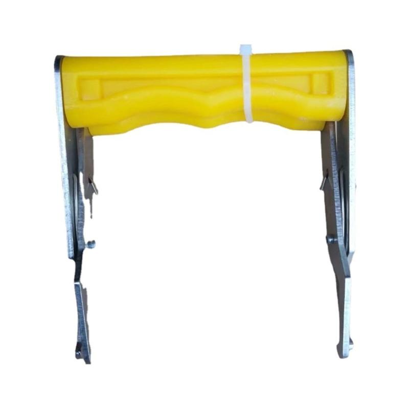 Efficient Beekeeping Apiary Essential Tool Stainless Steel Frame With Bright Yellow Plastic Handle For Secure Lifting