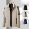 Весна и осень Новый стиль Молодежь и мужчины среднего возраста мода Повседневный Спортивный Универсальный Стоячий воротник куртка Пальто Простая куртка Три полоски