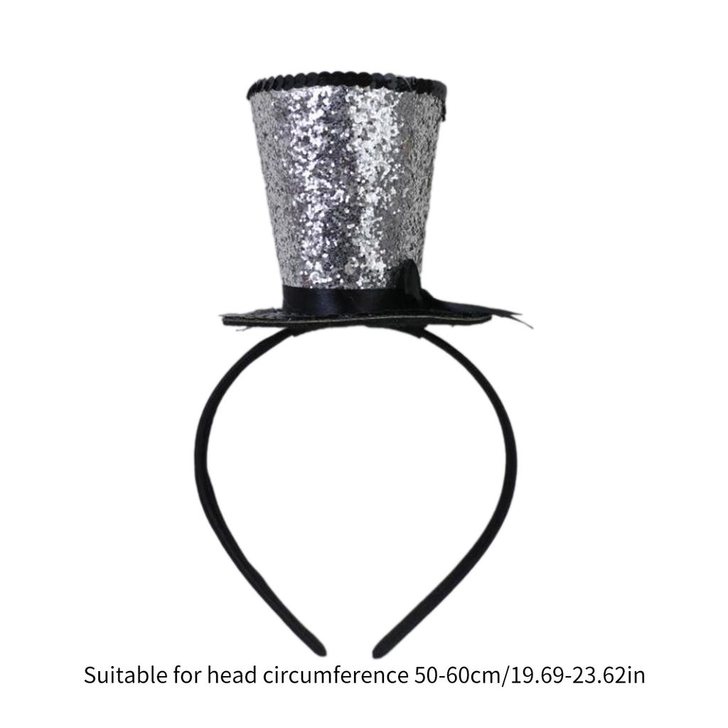 Kids Vintage Fascinator Top Hat Exquisite Glitter for Tea Party Children Costume Pillbox Hat Headwear for