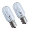 2Pcs E17 Oven Bulb High Temperature Resistance Professional Glass Microwave Stovetop Oven Lamp for Dryer