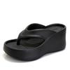 Women's Clip Toe Wedge Flip Flops Summer Chunky Platform Beach Sandals Woman Thick Sole High Heeled EVA Slipers Slides