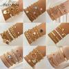 New Products Stacked with Personalized Street Auction Love Bracelet Four-piece Set Exaggerated Thread Chain Alloy Bracelet Women