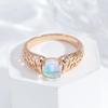 Elegant Geometric Pattern With Gradient Round Zircon Women's Rings Sexy Daily Party Jewelry