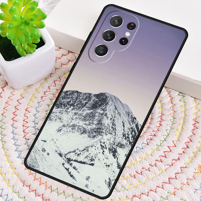 Силиконовый чехол для телефона Samsung Galaxy note 10 pro S26 S25 S24 S23 S22 S21 Plus S25Ultra с рисунком Мраморная гора и Луна Capa Cover
