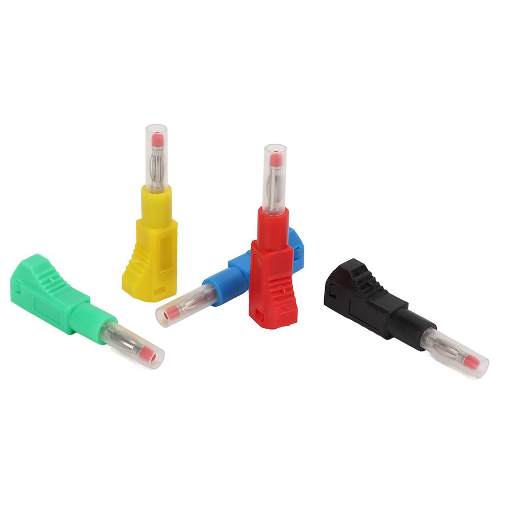 10PCS 4mm Retractable Banana Plug Weldable Test S Ends CAT II 600V 32A 5 Color for 3C Digital