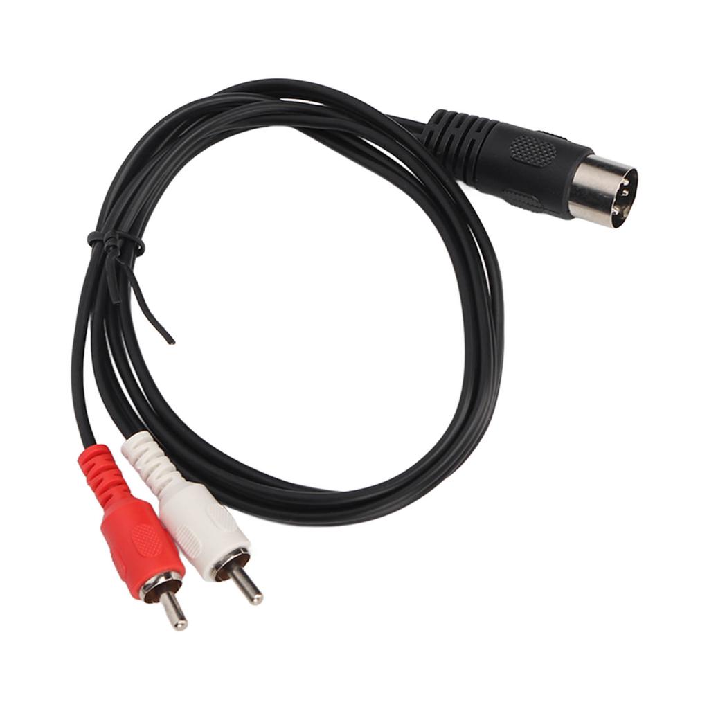 DIN 7PIN Male To 2RCA Male Cable Double Shielding Free Bending 2RCA Sound Adapter Cable 3.3ft