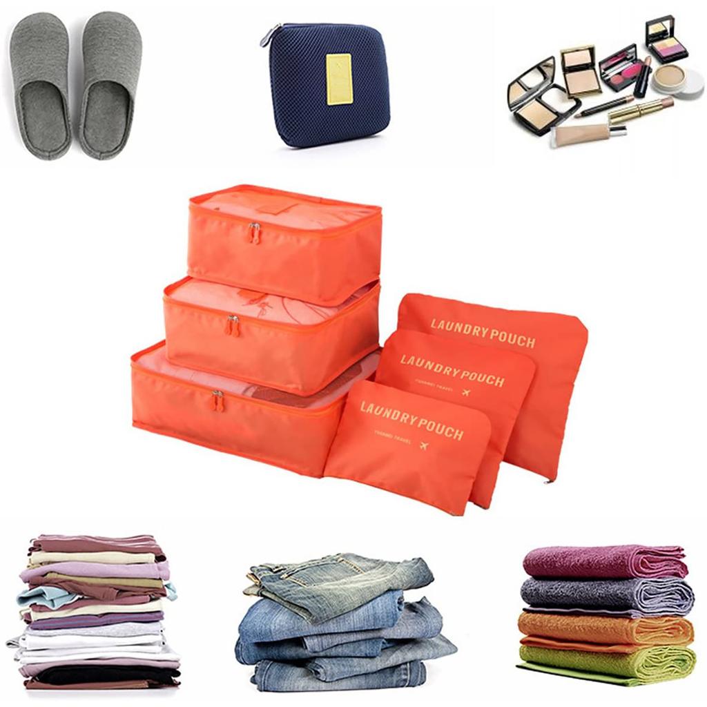 Сумки для дорожной одежды-органайзера, упаковка из 6 водонепроницаемых сумок для хранения