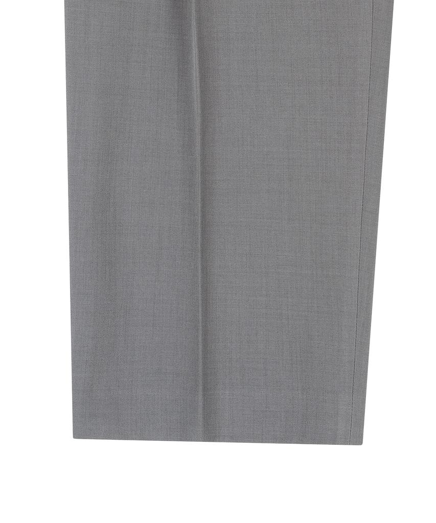 NOIRER 80S Classic One-Pleat Wide Slacks (Gray)