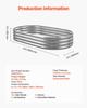 Metal Raised Garden Bed, 1.8 x 0.9 x 0.3 m Outdoor Galvanized Planter Garden Box, Open Bottom Design, Large Planter Raised Bed for Growing Vegetables,