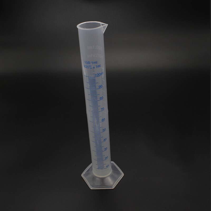 Пластиковый измерительный цилиндр, лабораторные испытания, градуированная пробная трубка для жидкости