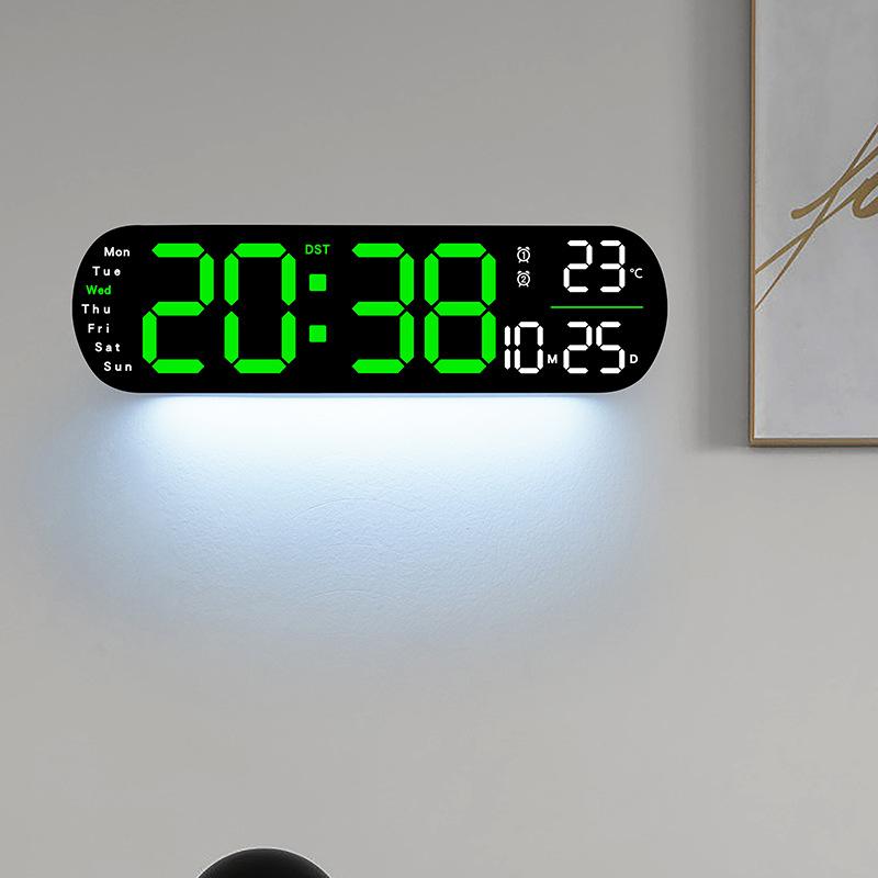 Creative New Product Wall Clock Multi-function Clock Living Room Watch Large Screen LED Digital Alarm Clock 5502