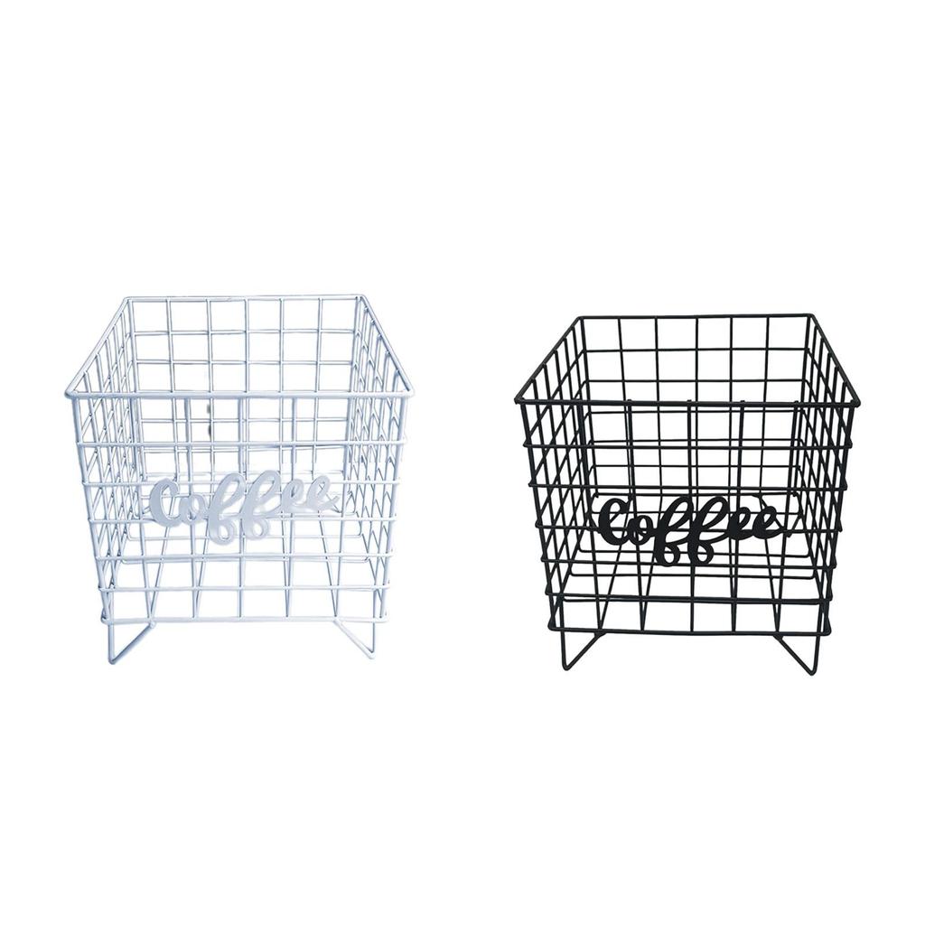 Coffee Pod Holder Metal Compact Multipurpose Coffee Pod Storage Basket for Hotel