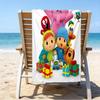 Ultra-Soft Beach Towel with Pocoyo Theme,Ideal for Pool - Camping, Diving - Perfect Travel Essential, Vibrant Beach Towel.