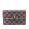 N61202 Кожа Damier Портмоне-клатч Тройное сложение Коричневая кожа Унисекс Б/у