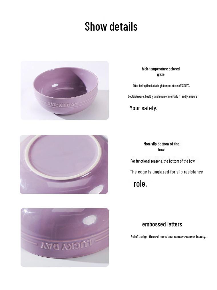 8-Inch Nordic Ceramic Soup Tureen - Large Capacity Noodle Bowl, 2024 Design