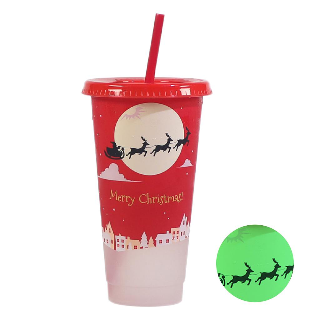 710 мл многоразовые с соломинками, креативные чашки для воды, меняющие цвет, чашка с крышкой, волшебный пластик, меняющий цвет холодной воды