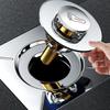 Brass Chrome Pop Up Foot Floor Drain 10*10cm Anti-odor Bath Drains Push Down Deodorization Square Matte Shower Room Plug Cover