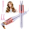 Automatic Hair Curler with Temperature Control, 360° Rotating Curling Iron for Long/Short Hair + Hair Clips & Comb
