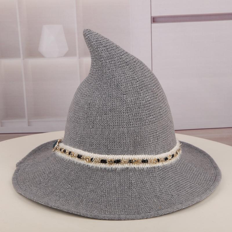 Hat European Halloween Hat Witch Hat Wizard Witch Hat Wool Witch Hat