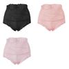 3PCS Ladies Sexy Mesh Panties High-waist Seamless Lace Underwear Briefs Women Knickers Transparent Lingerie