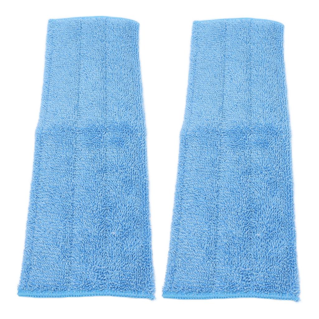 2Pcs 18in Flat Mop Cloth Bonded Fiber Mop Dual Use Mopping Pad with High Water Absorption