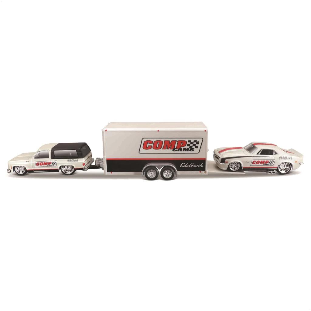 Maisto Design Team Hauler Series Scale Diecast Model Cars Chevrolet K5 Blazer 1968 Chevrolet Camaro Comp 1/64 (1979 / Z/28 White)