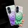 Чехол для OPPO Reno8 T 5G, переливающийся градиентный цветочный прозрачный чехол, противоударная защита объектива камеры